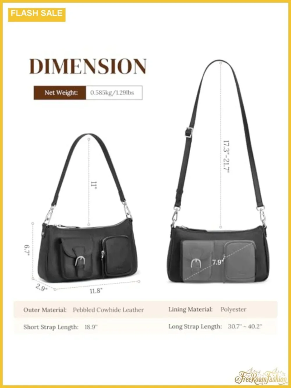Leather Hobo Bag for Women Crossbody Shoulder Purse Handbag